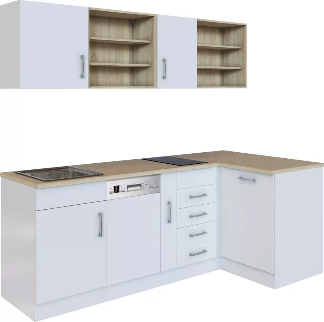 KOCHSTATION Küche »KS-Mali«, Stellbreite 210/110 cm, mit E-Geräten günstig online kaufen