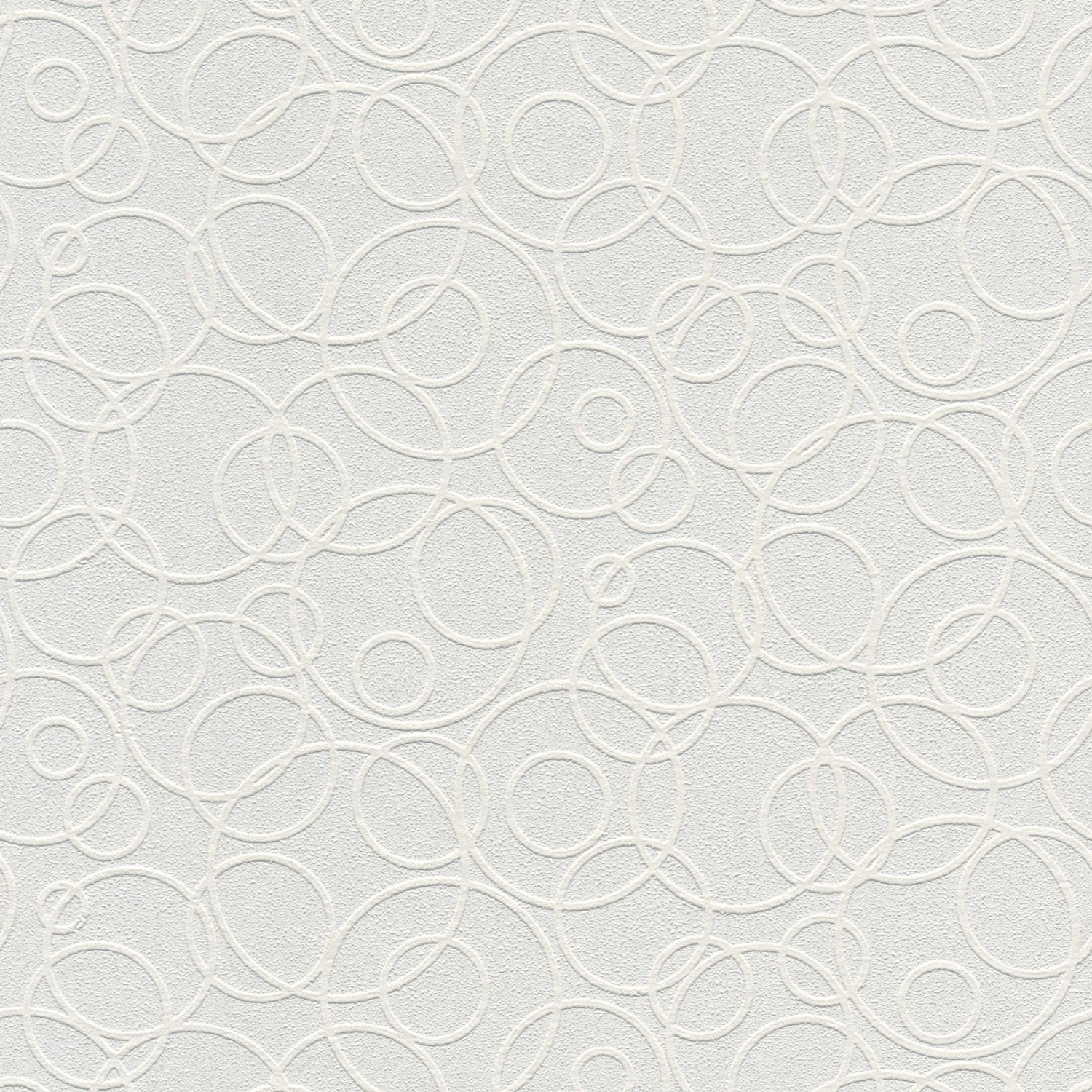 Bricoflor überstreichbare Tapete mit Kreis Muster Vlies Mustertapete in Wei günstig online kaufen