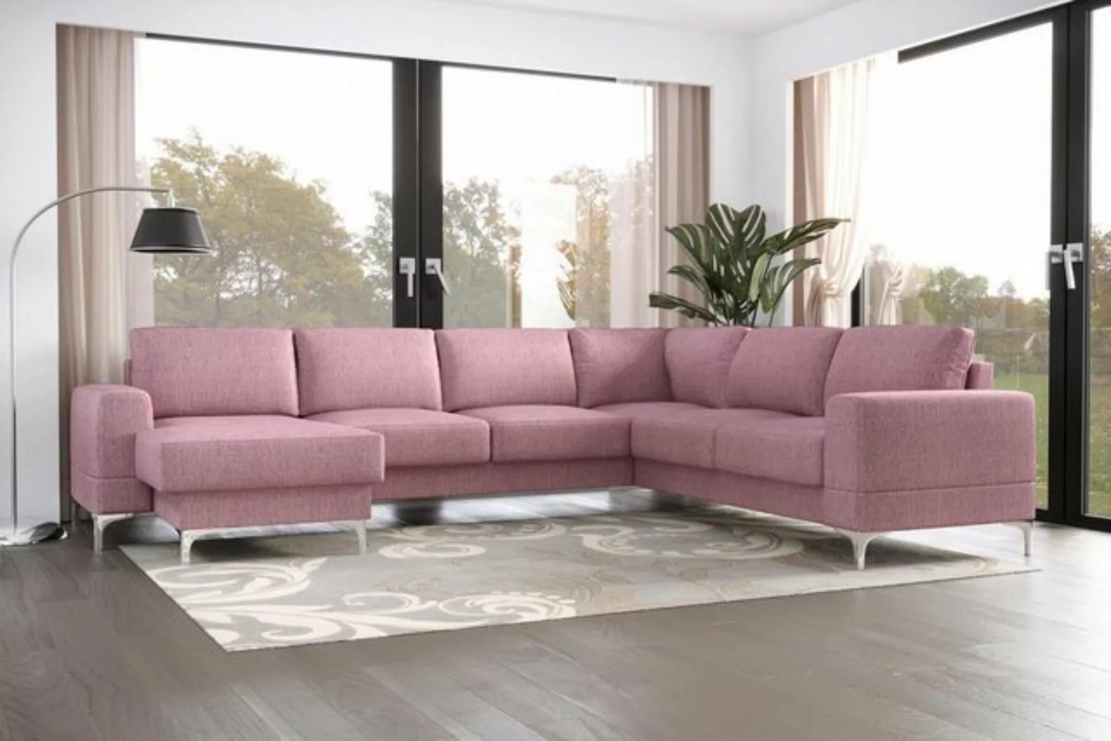 JVmoebel Ecksofa, Design Modern Ecksofa U-Form Sofa Wohnlandschaft Neu Pols günstig online kaufen