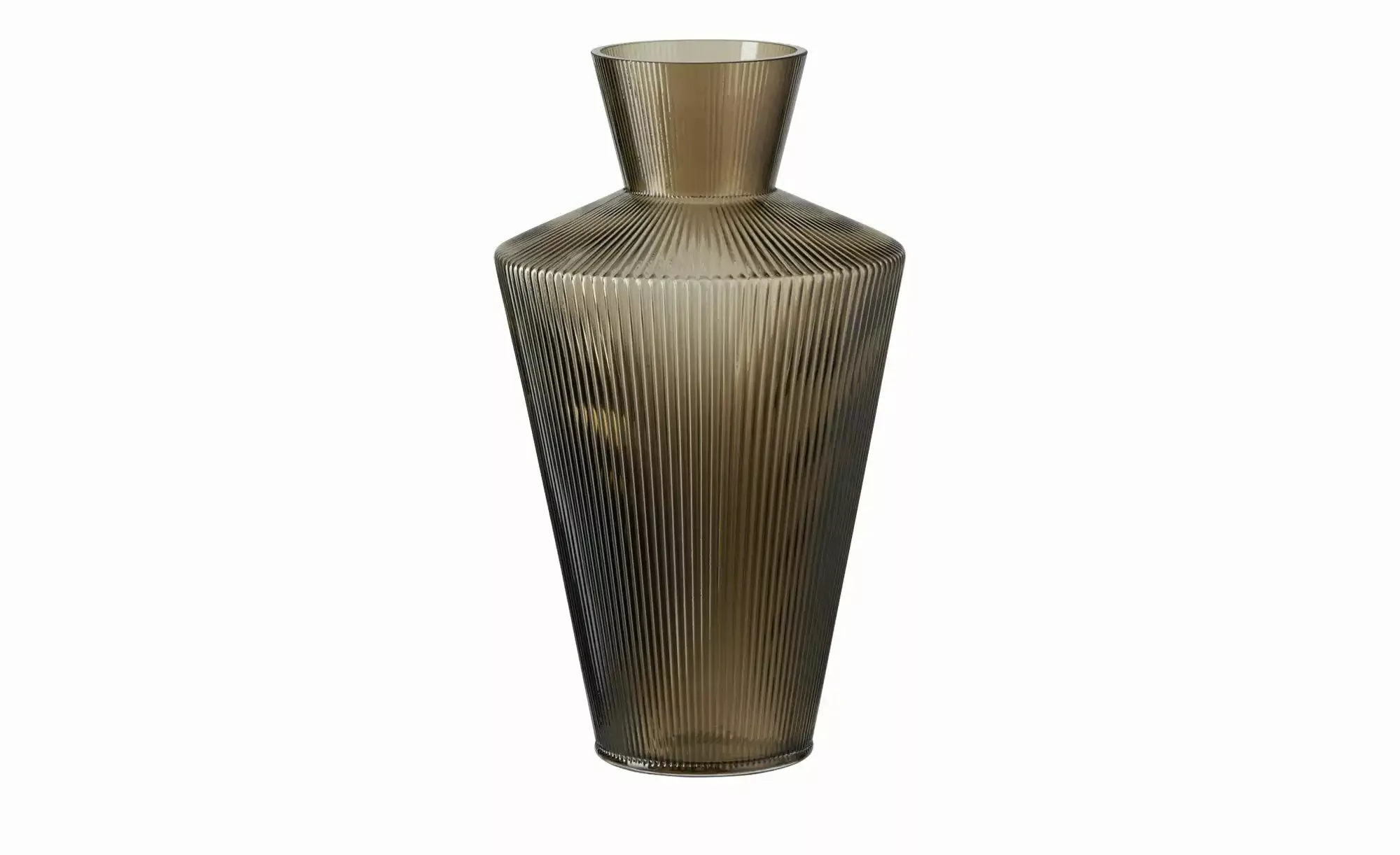 HOME STORY Vase   ¦ braun ¦ Glas ¦ Maße (cm): H: 25  Ø: 14.5 Accessoires > günstig online kaufen