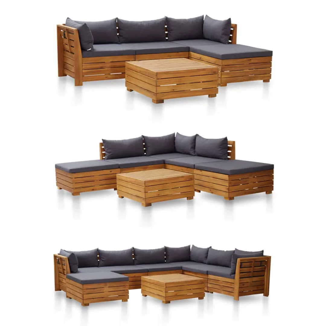 Modular-ecksofa 1 Stk. Mit Auflagen Massivholz Akazie günstig online kaufen