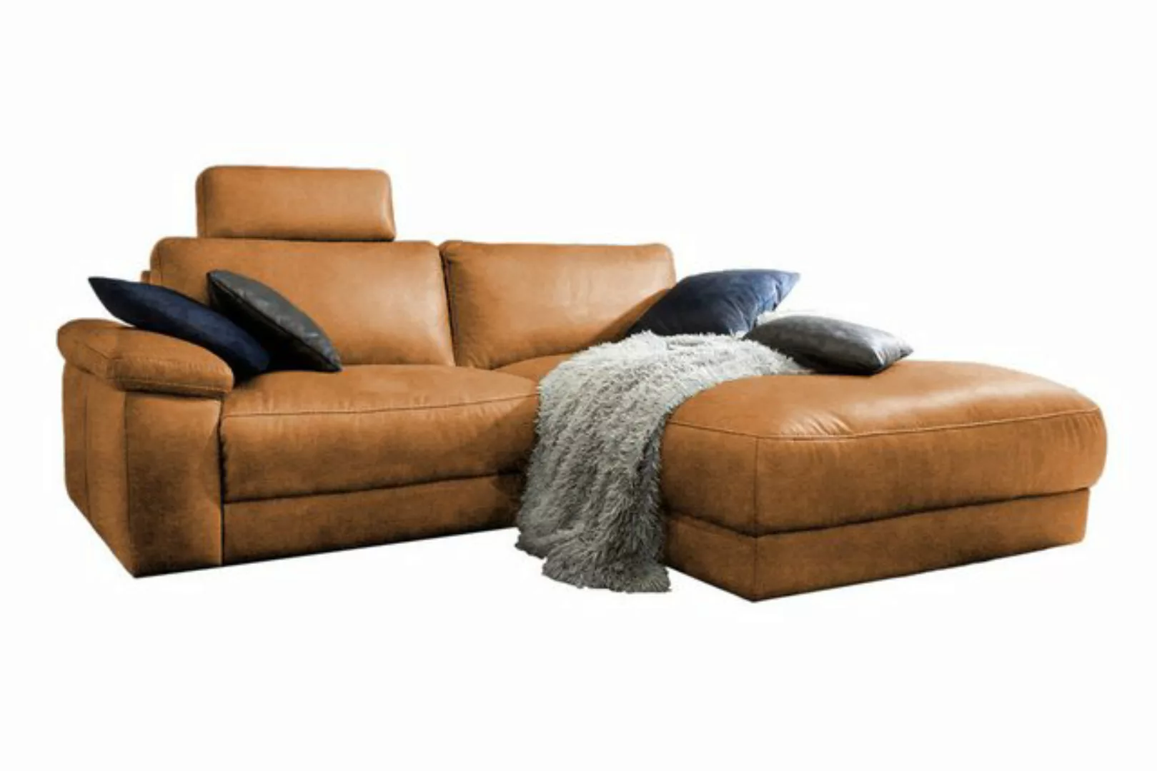 KAWOLA Ecksofa LOLA, Sofa Stoff od. Leder, Recamiere rechts od. links, vers günstig online kaufen