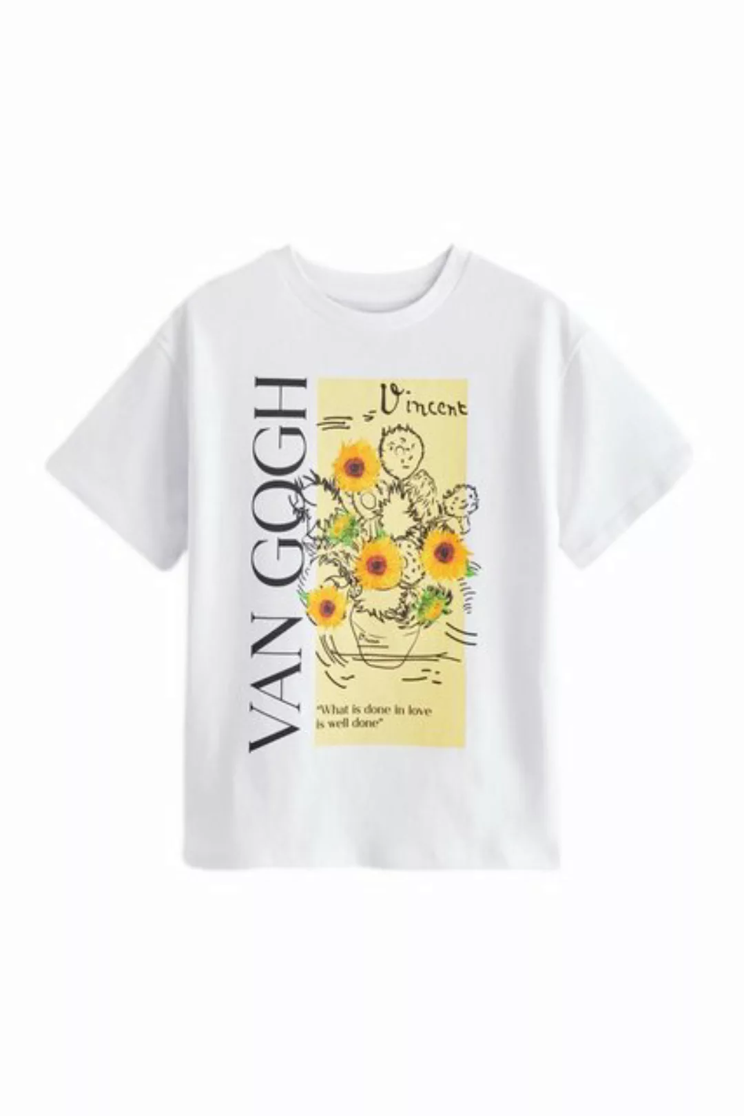 Next Oversize-Shirt Oversized-T-Shirt aus 100 % Baumwolle Van Gogh (1-tlg) günstig online kaufen