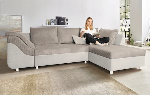 COLLECTION AB Ecksofa Sally L-Form, mit und ohne Bettfunktion, inklusive lo günstig online kaufen