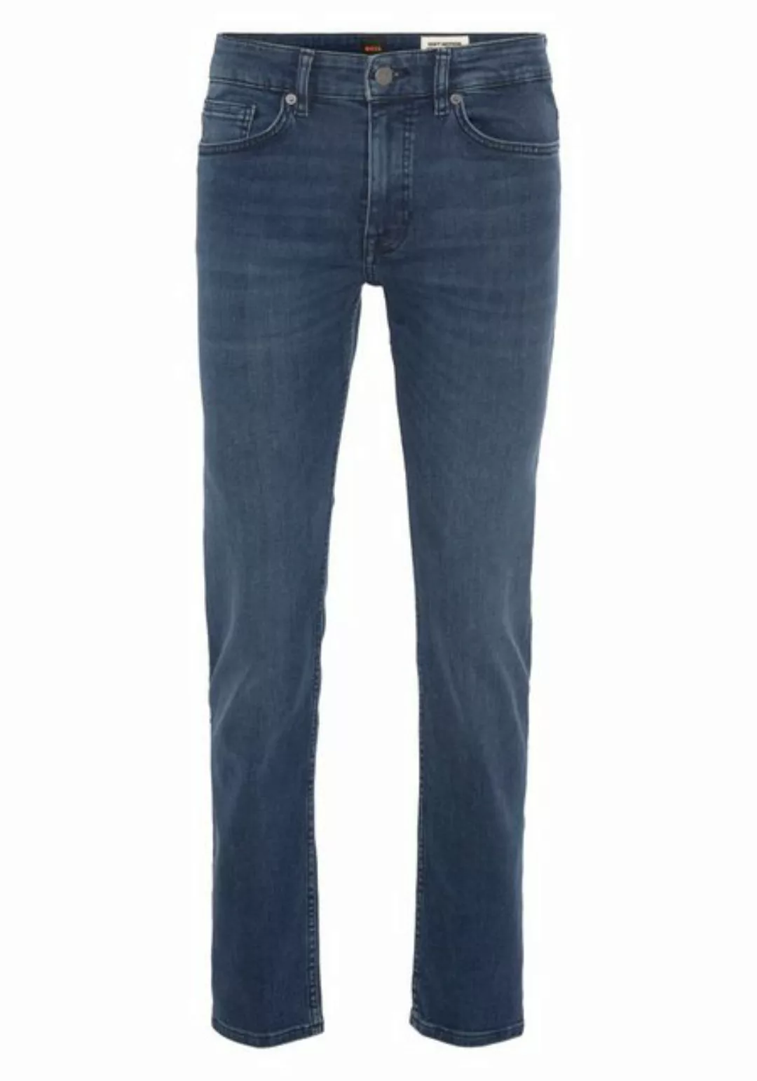 BOSS ORANGE Slim-fit-Jeans mit Leder-Badge günstig online kaufen