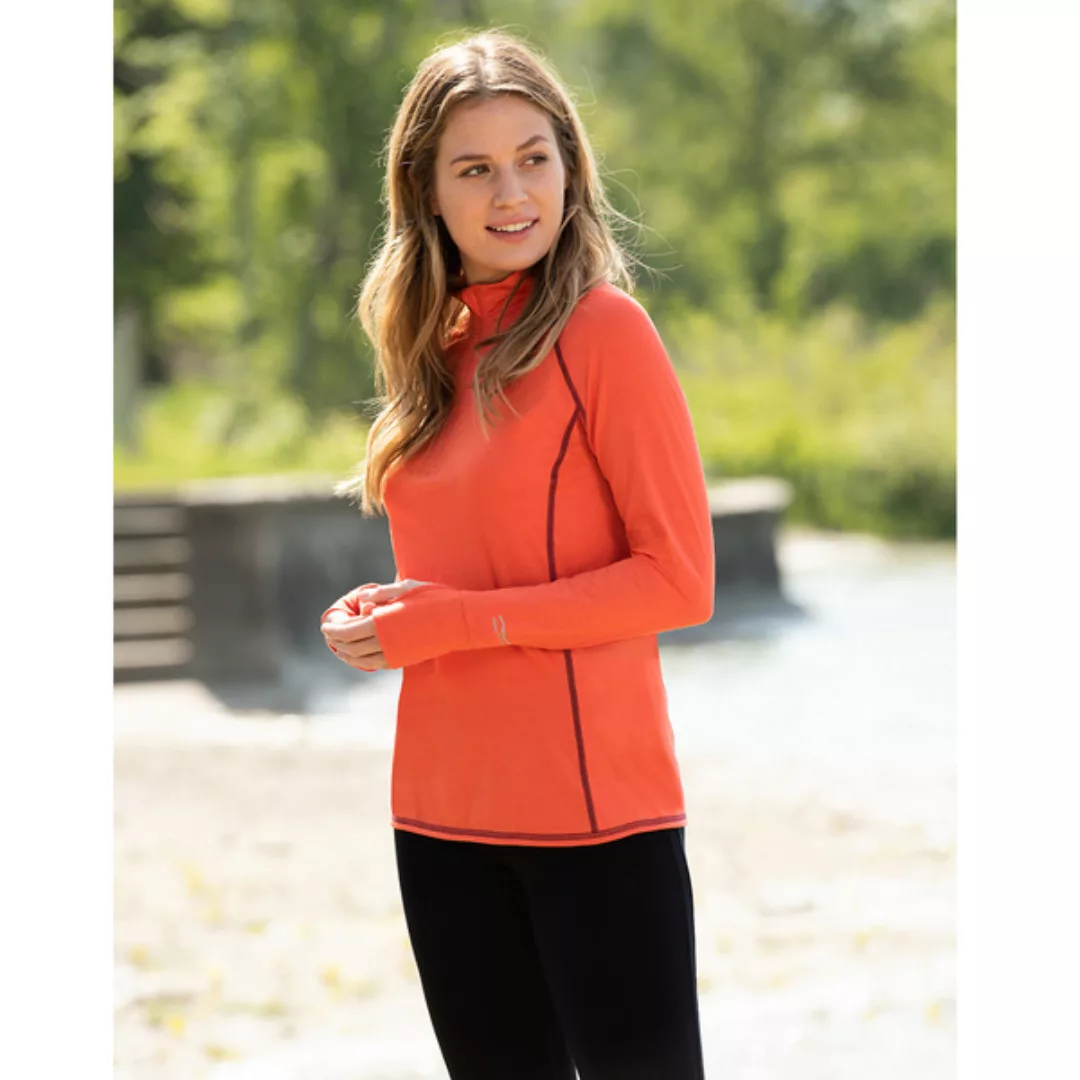 Damen Lauf-shirt/ Zip-shirt günstig online kaufen