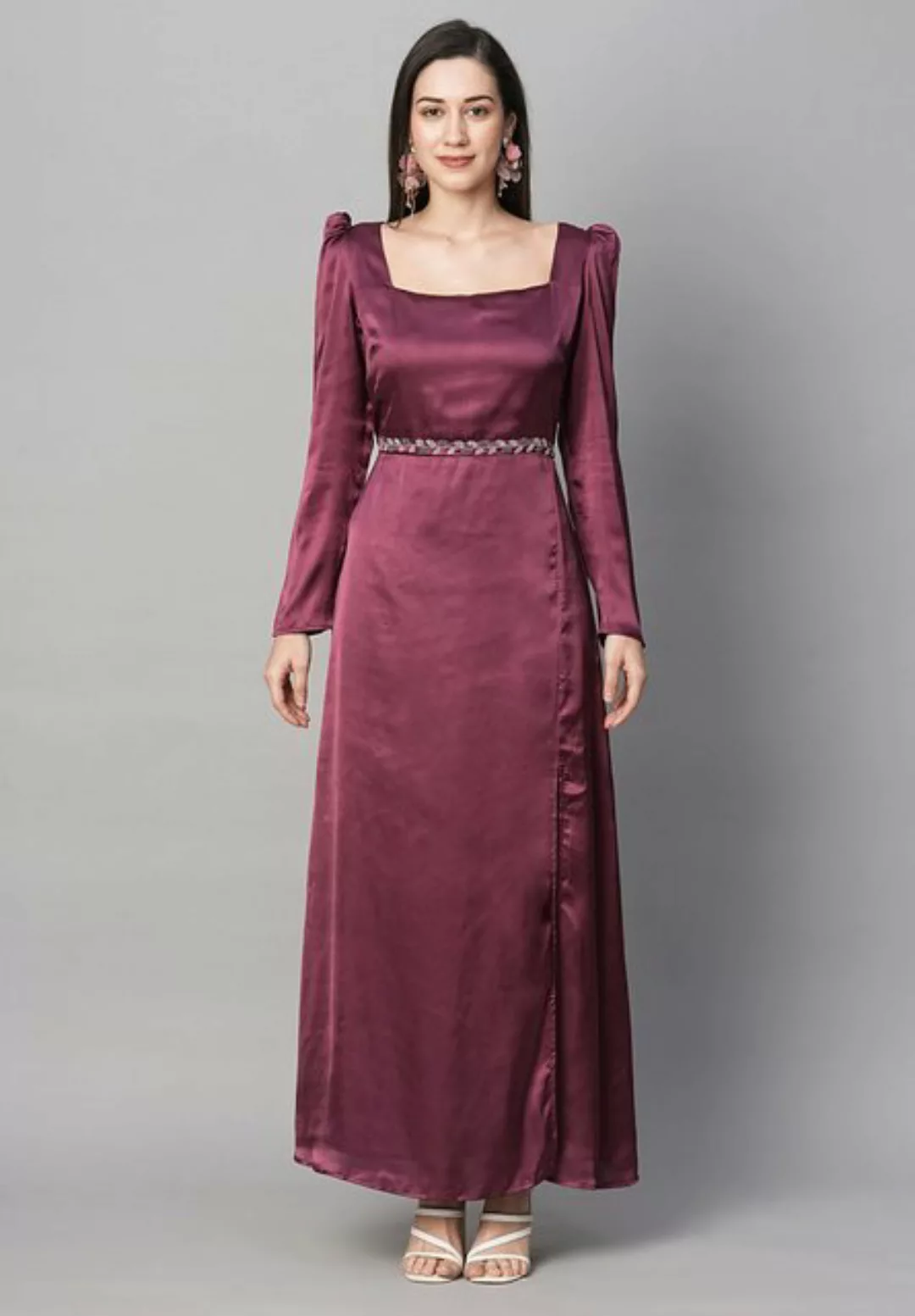 MISH Abendkleid Jenna Gürteldetail, Puffärmel, Maxi günstig online kaufen