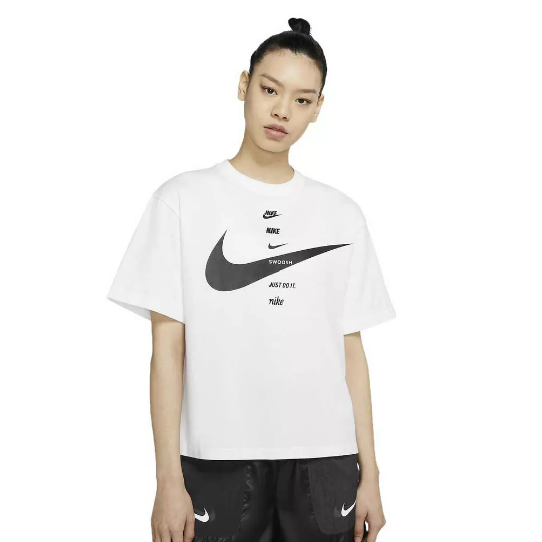 Nike Sportswear Kurzärmeliges T-shirt L White / Black günstig online kaufen
