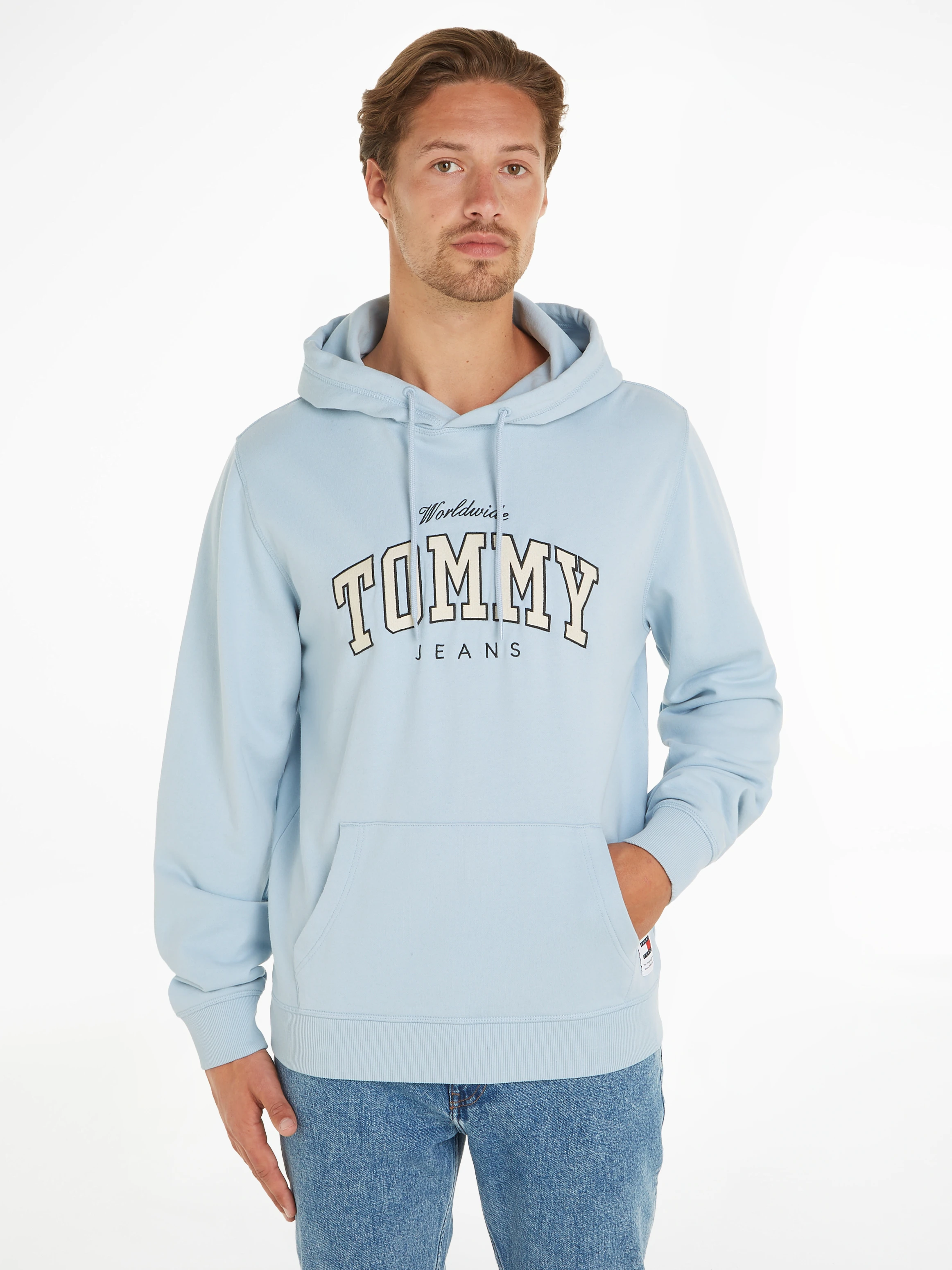 Tommy Jeans Kapuzensweatshirt "TJM REG NY VARSITY HOODIE", mit Kordel günstig online kaufen