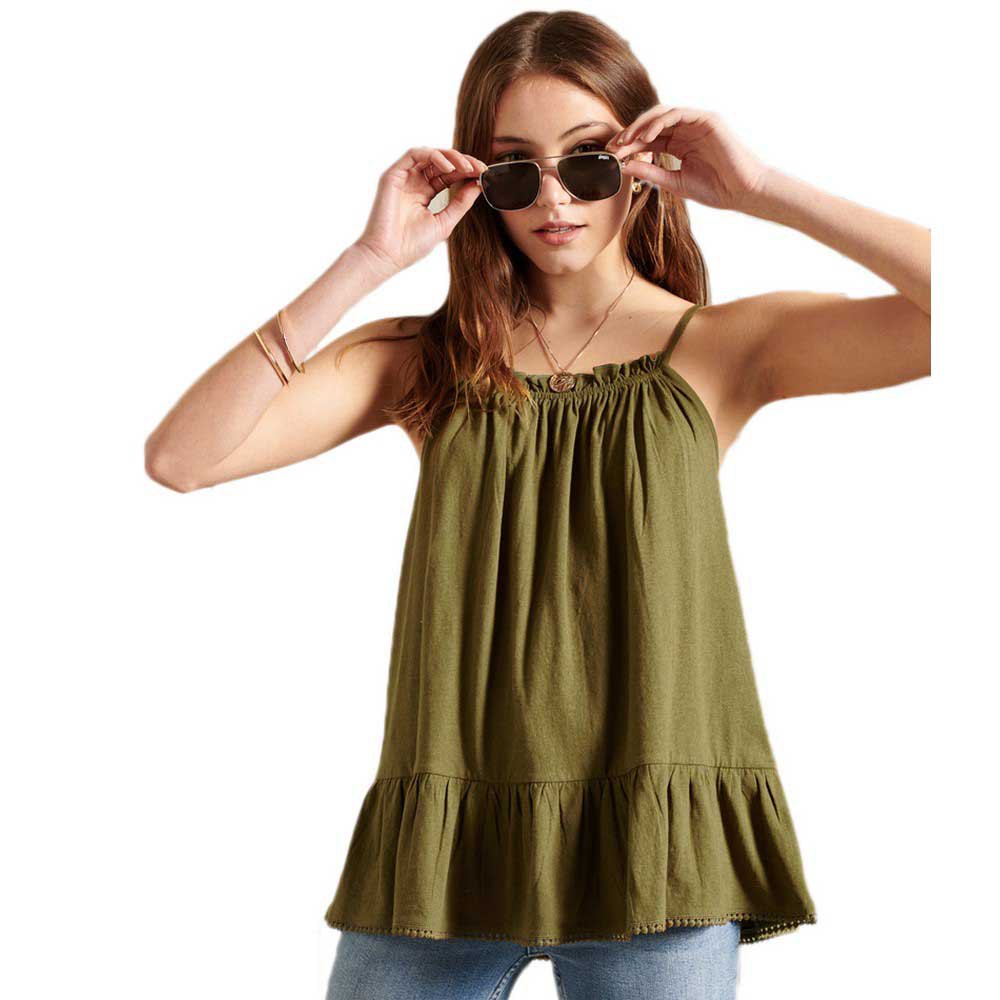 Superdry Jersey Cami Bluse M Khaki günstig online kaufen