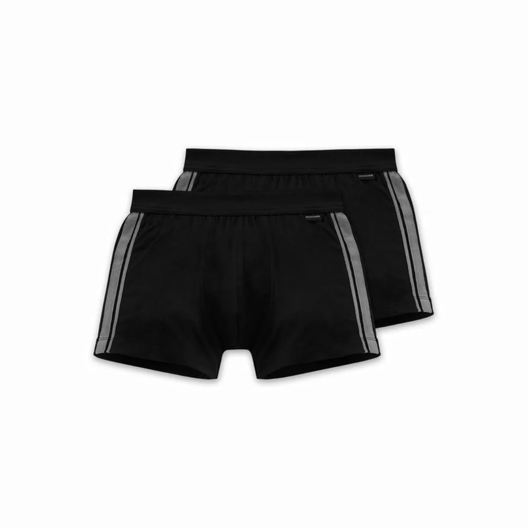 Schiesser 2 Pack Herren Essential Shorts Cotton Stretch Basics - Schwarz günstig online kaufen