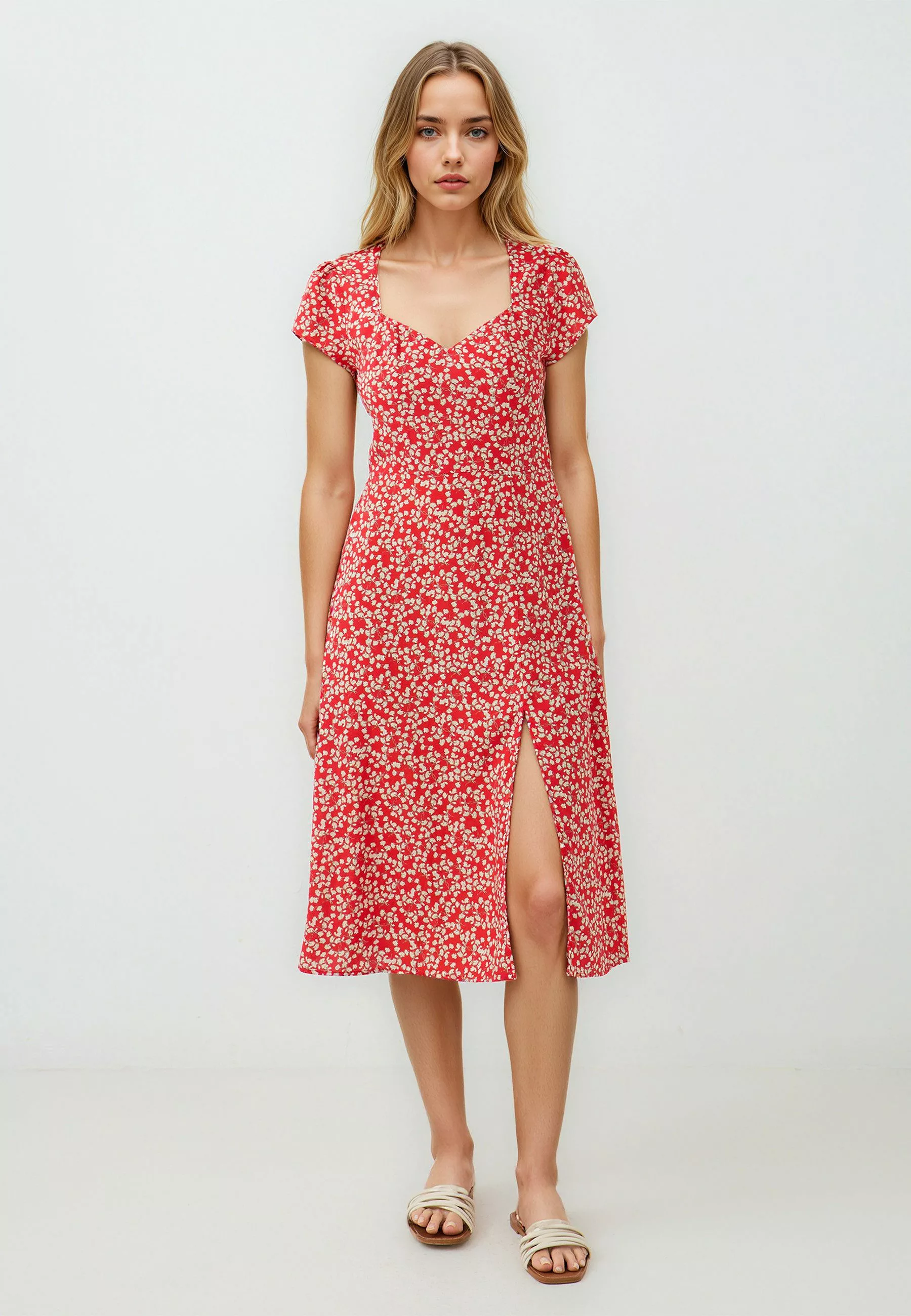 Jimmy Key Minikleid Gewebtes Rotes Kleid günstig online kaufen