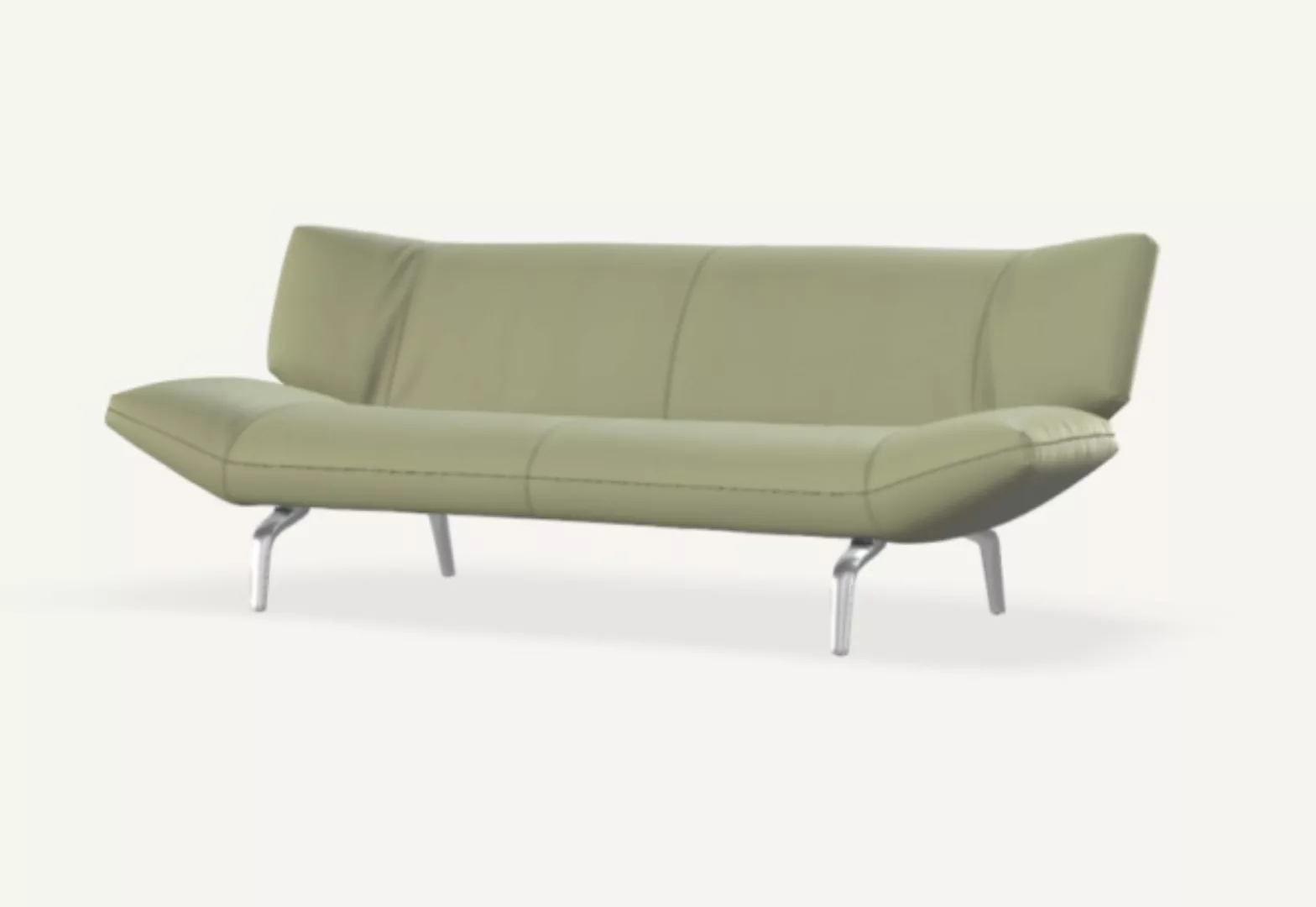 Sofa Leder Grün Wasabi 3-Sitzer 222 cm breit von Leolux Devon günstig online kaufen