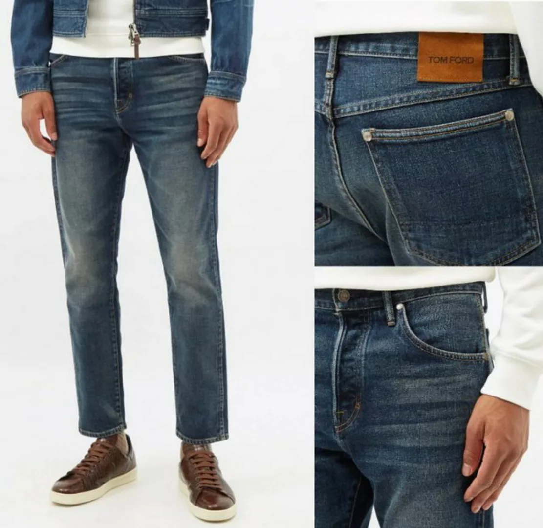 Tom Ford 5-Pocket-Jeans TOM FORD SELVEDGE DENIM TAPERED FIT PANTS JEANS HOS günstig online kaufen