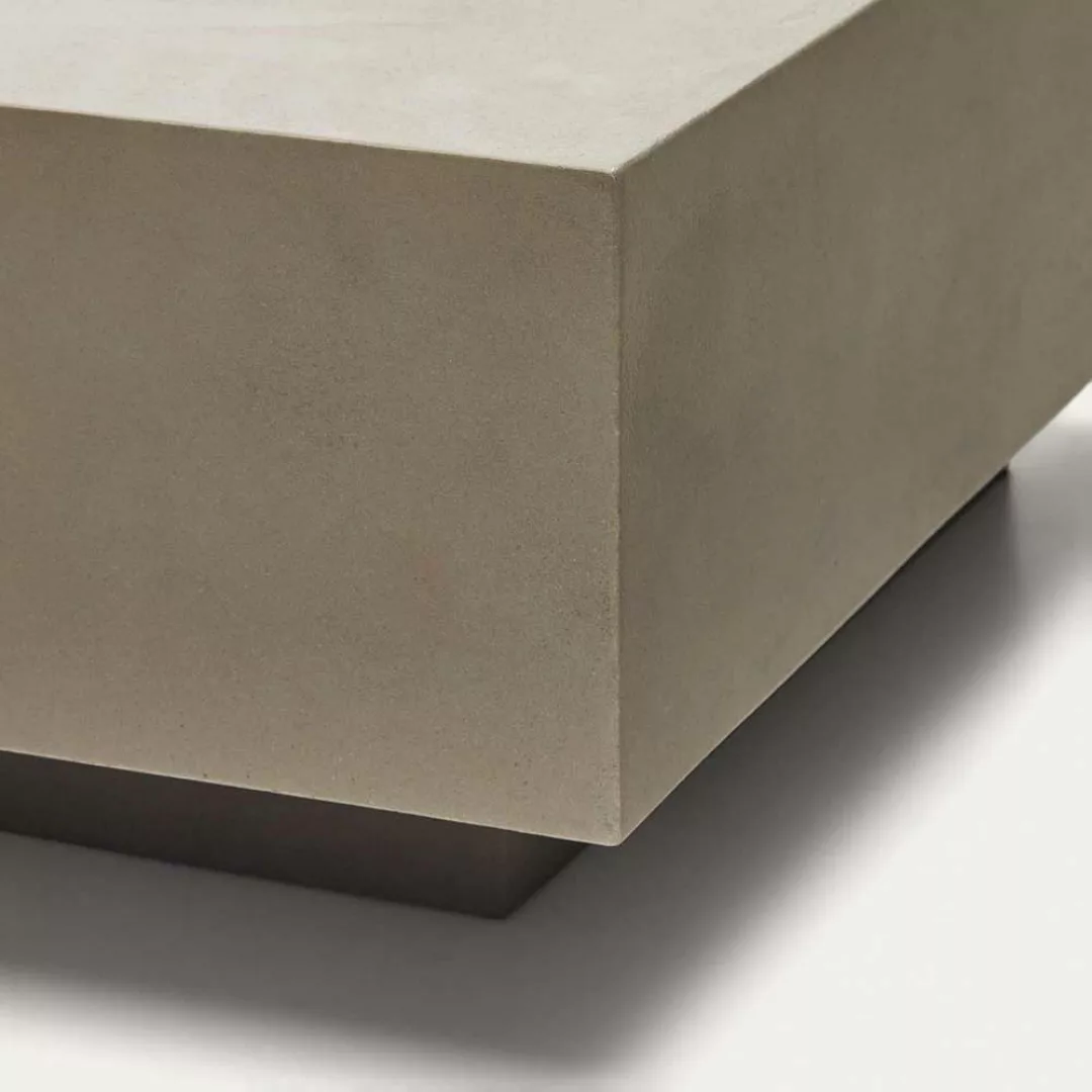 Couchtisch Faserzement grau in modernem Design 80 cm breit günstig online kaufen