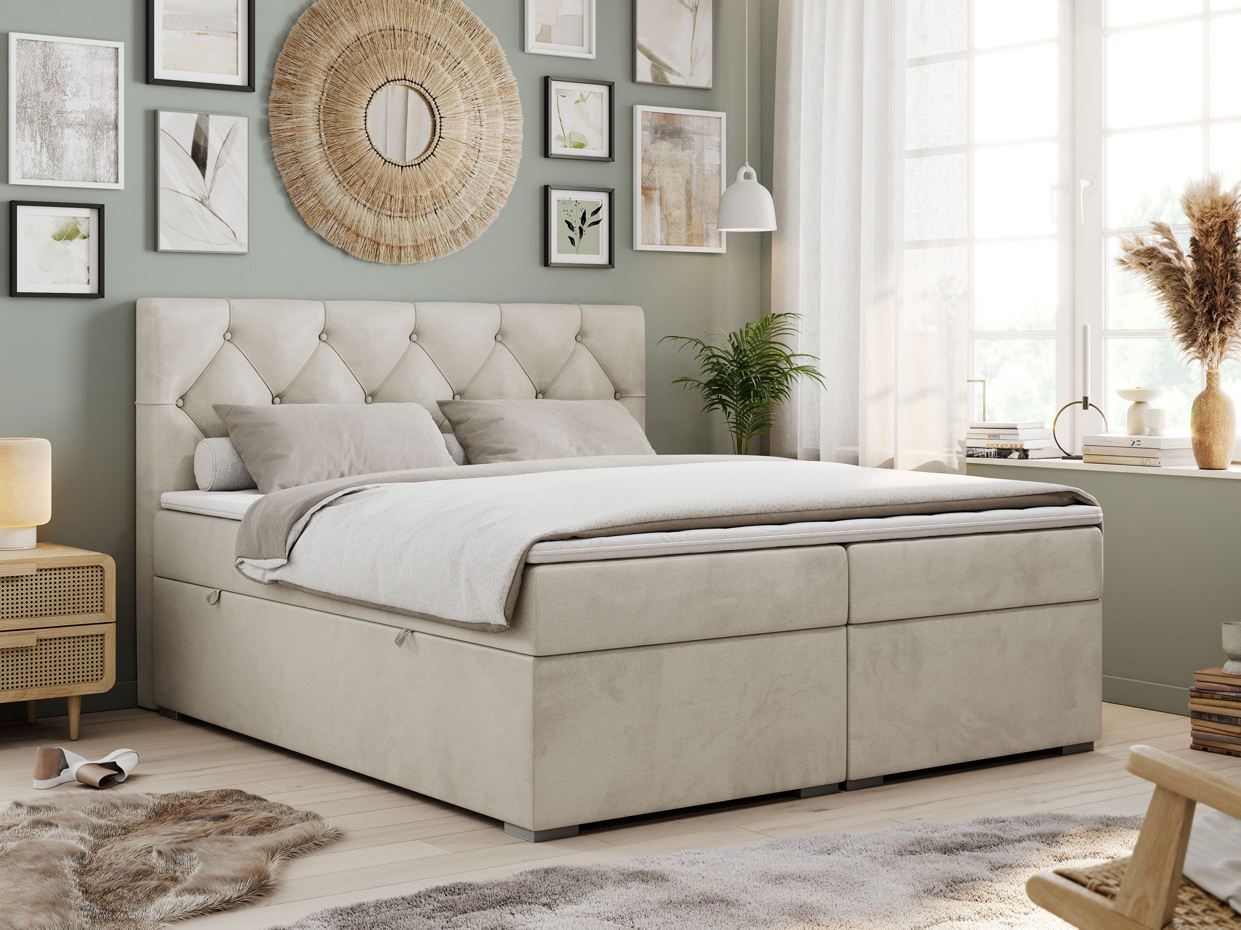 MKS MÖBEL Boxspringbett ALDA (Set, Packung, günstig online kaufen
