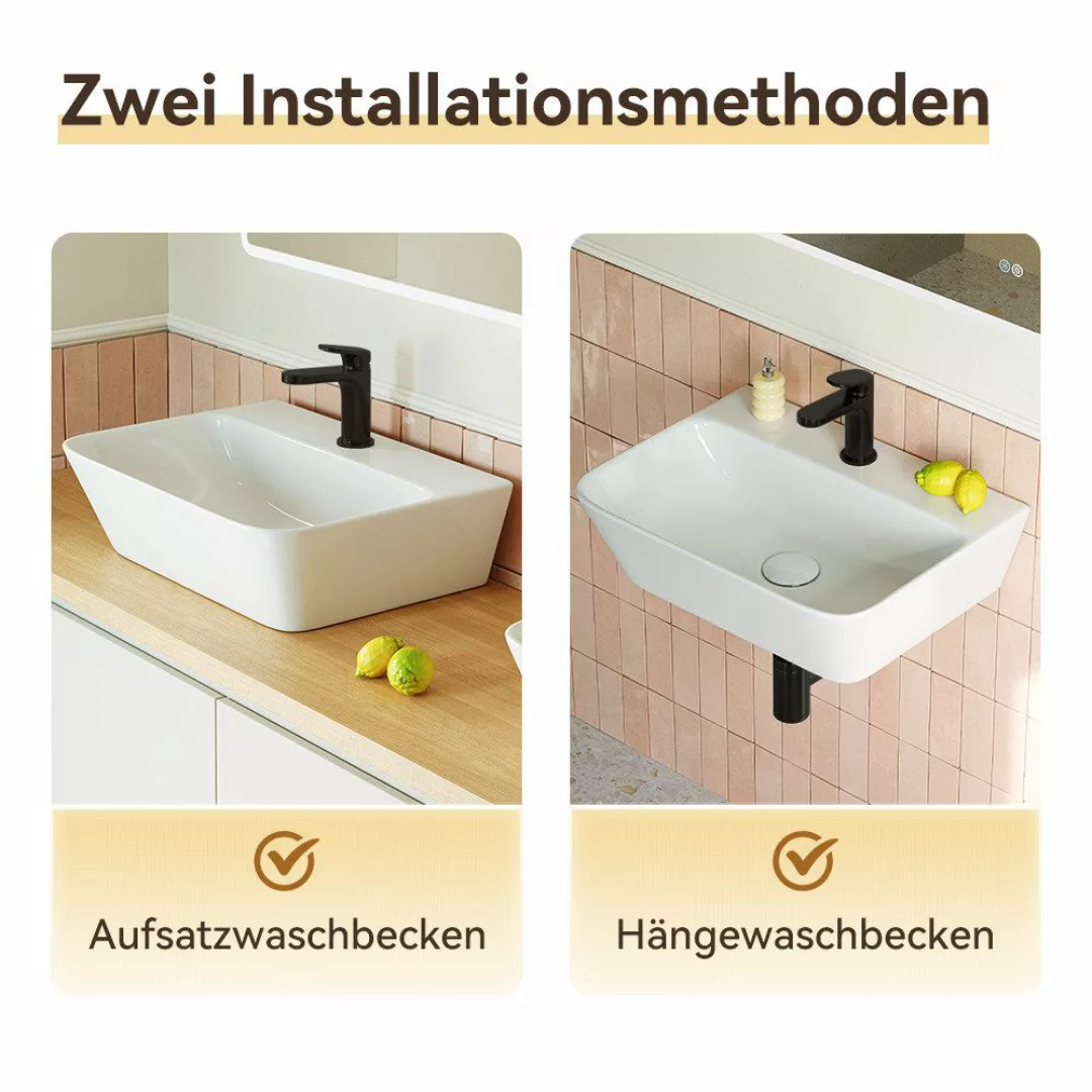 HOROW Waschbecken Waschtisch Handwaschbecken Klein Keramik günstig online kaufen
