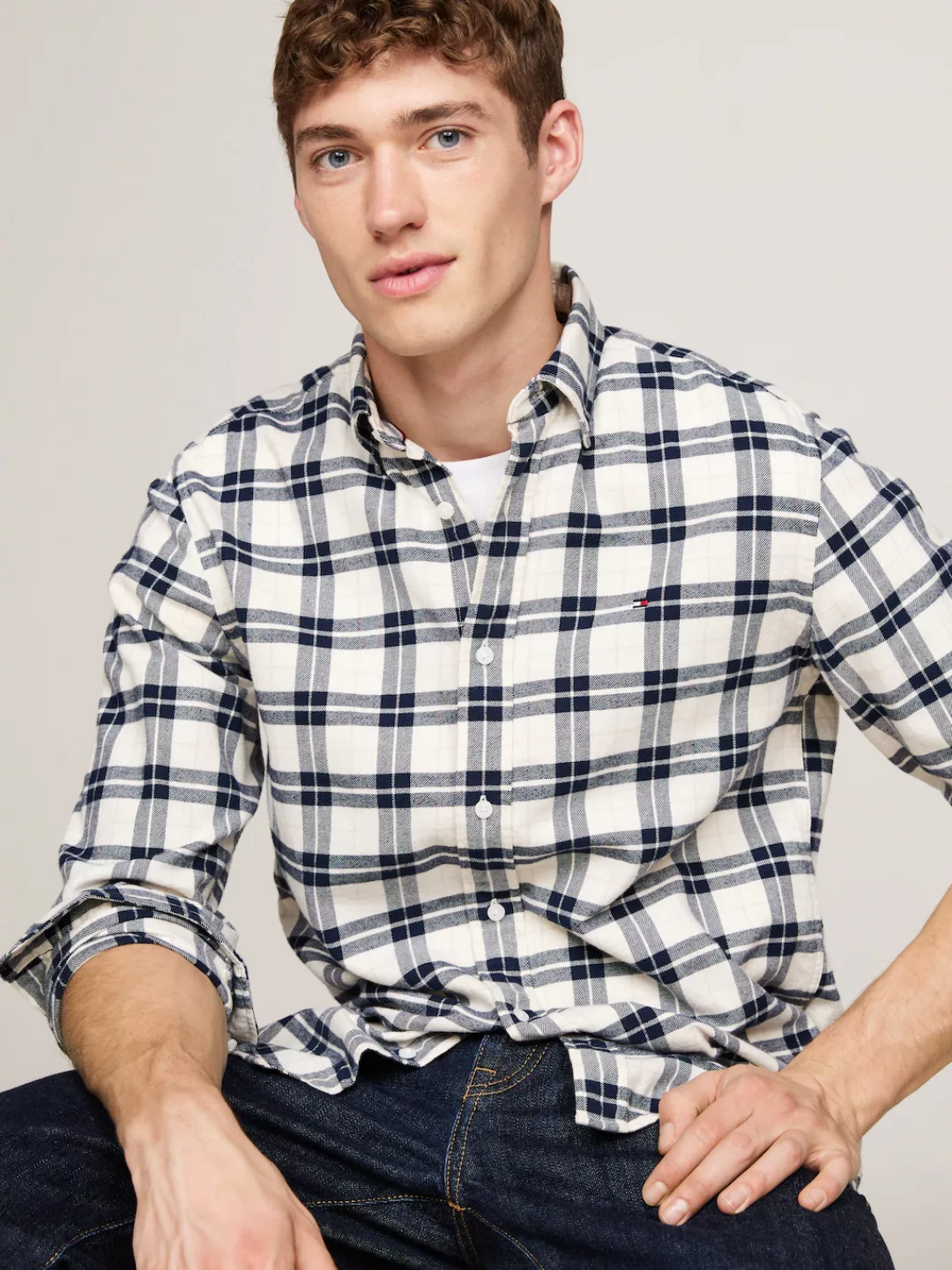 Tommy Hilfiger Langarmhemd "BRUSHED EASY CHECK RF SHIRT", mehrfarbig karier günstig online kaufen