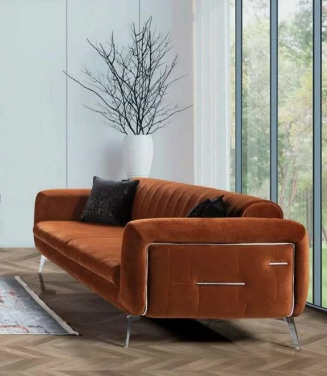JVmoebel 3-Sitzer Braun Sofa Polster Dreisitzer Couchen Modern Design Neu günstig online kaufen