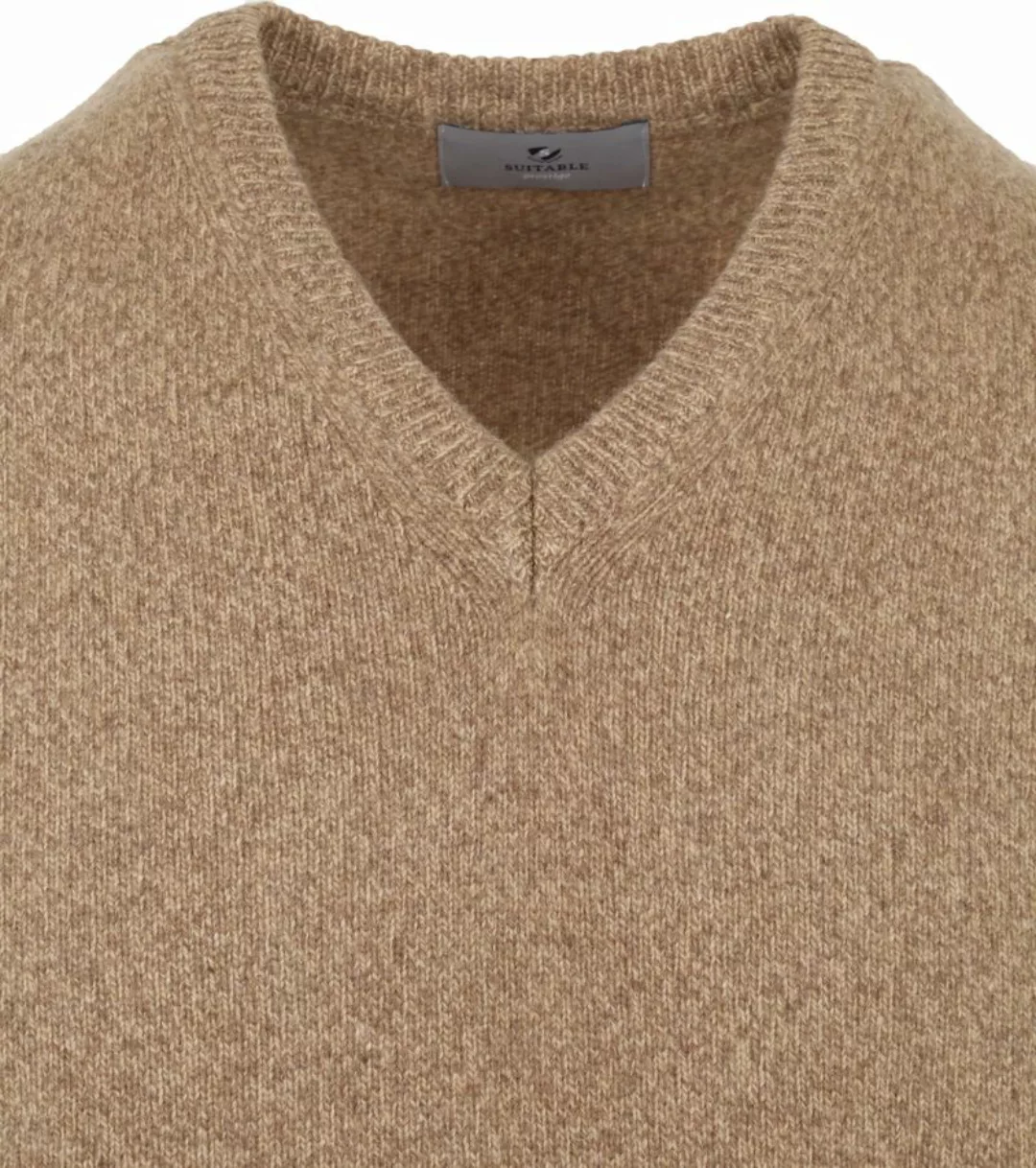 Pullunder Spencer Wolle V-Ausschnitt Beige - Größe L günstig online kaufen