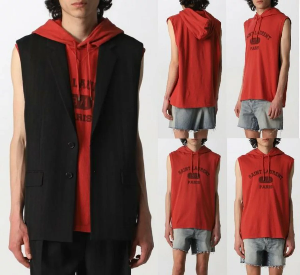 YVES SAINT LAURENT Sweatshirt SAINT LAURENT PARIS 1971 Hoodie Hooded Vest S günstig online kaufen