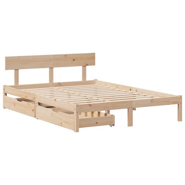 vidaXL Bett Massivholzbett ohne Matratze 120x200 cm Kiefernholz günstig online kaufen