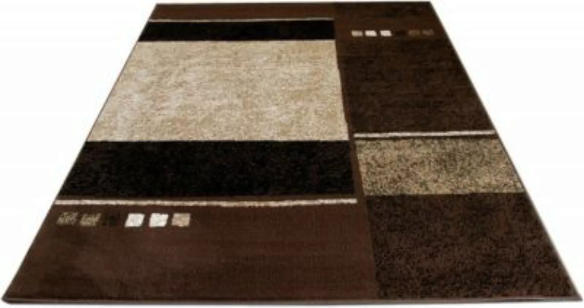 Pergamon Teppich Trendline Schoko Blocks Teppiche braun Gr. 160 x 225 günstig online kaufen