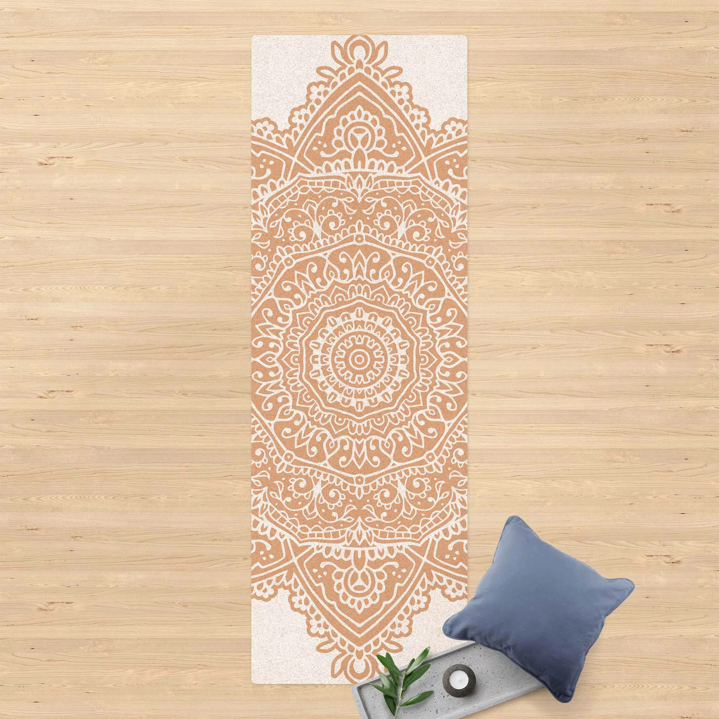 Kork-Teppich Mandala Indische Ornamente günstig online kaufen