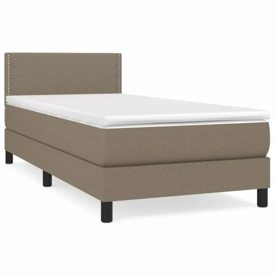 vidaXL Boxspringbett mit Matratze Taupe 80x200 cm Stoff1387115 günstig online kaufen