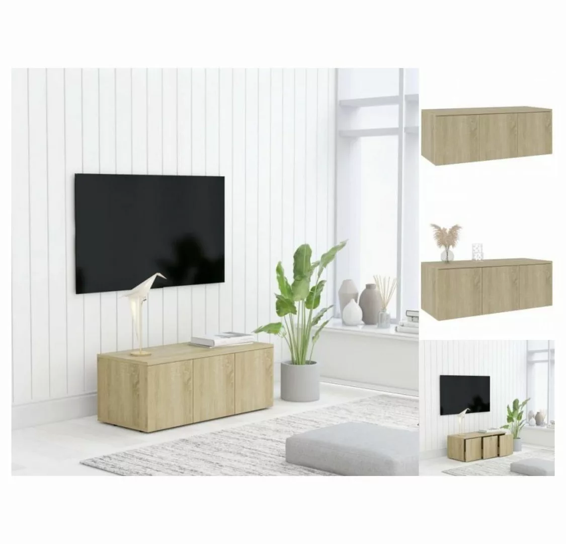 vidaXL TV-Schrank TV-Schrank Sonoma-Eiche 80x34x30 cm Spanplatte Lowboard günstig online kaufen