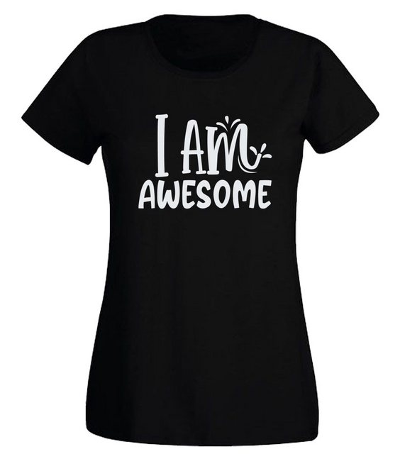 G-graphics T-Shirt Damen T-Shirt - I am awesome mit trendigem Frontprint, A günstig online kaufen