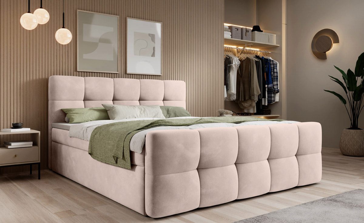 Luxusbetten24 Boxspringbett Cozy Samt, inklusive PU-Schaum günstig online kaufen
