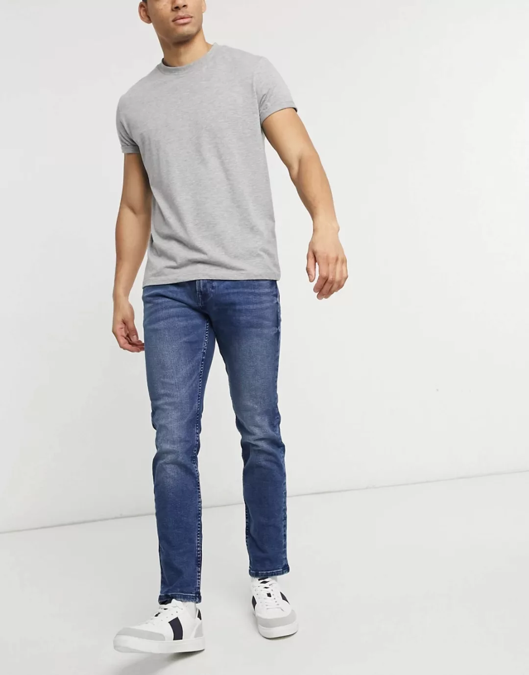 Tom Tailor – Piers – Schmal geschnittene Jeans in Hellblau günstig online kaufen