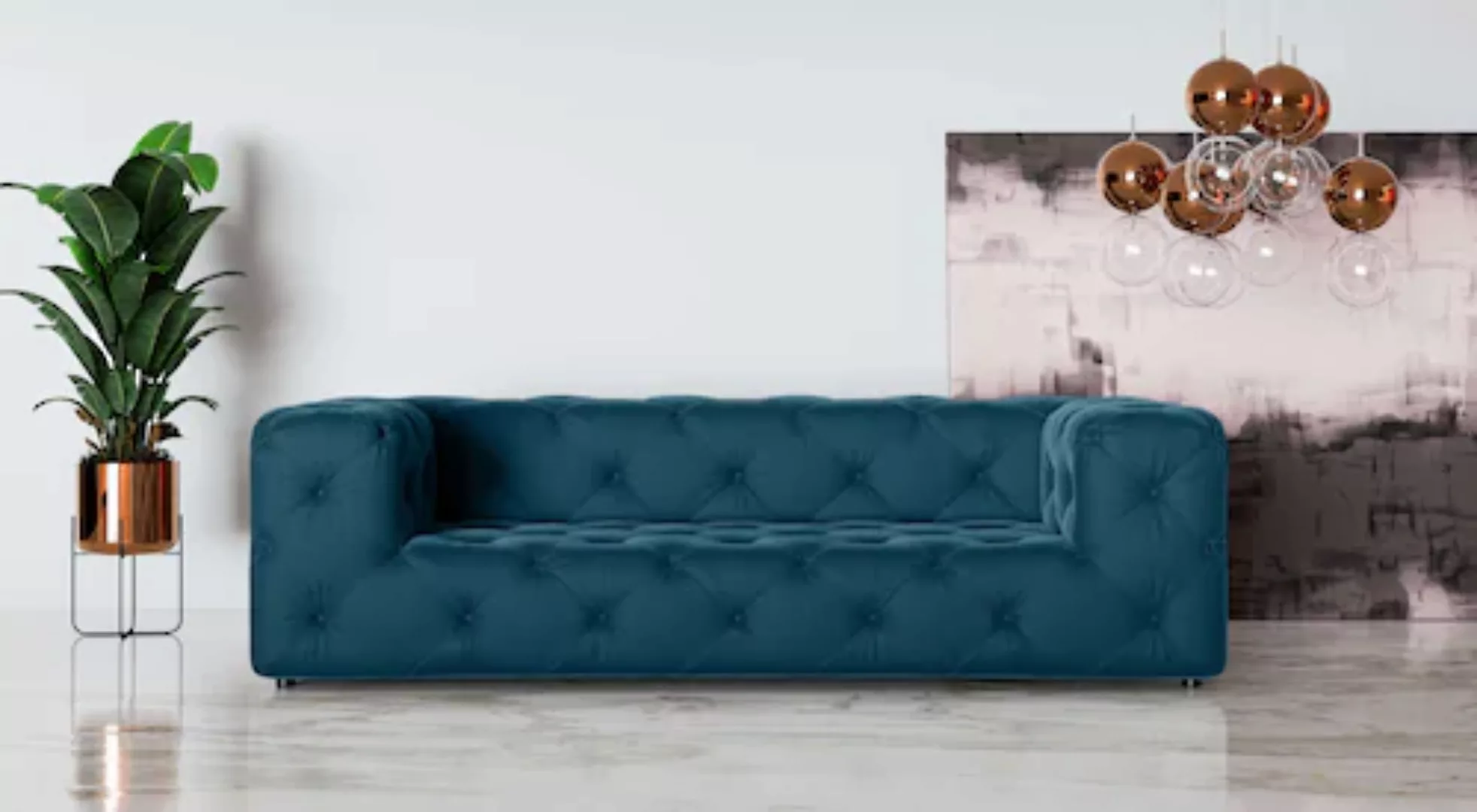 Places of Style 3-Sitzer »FOLLINA«, 3-Sitzer Sofa mit klassischer Chesterfi günstig online kaufen