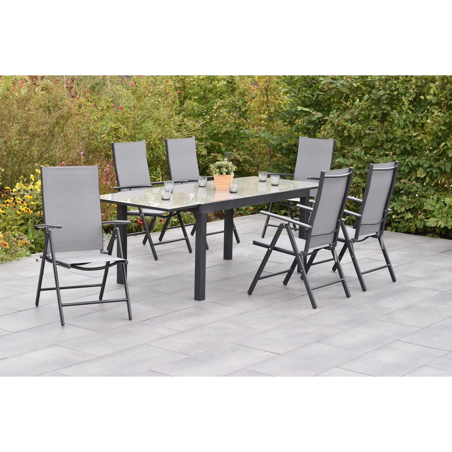 MERXX Garten-Essgruppe ""Amalfi"", (Set, 7 tlg., 5-fach verstellbare Rücken günstig online kaufen