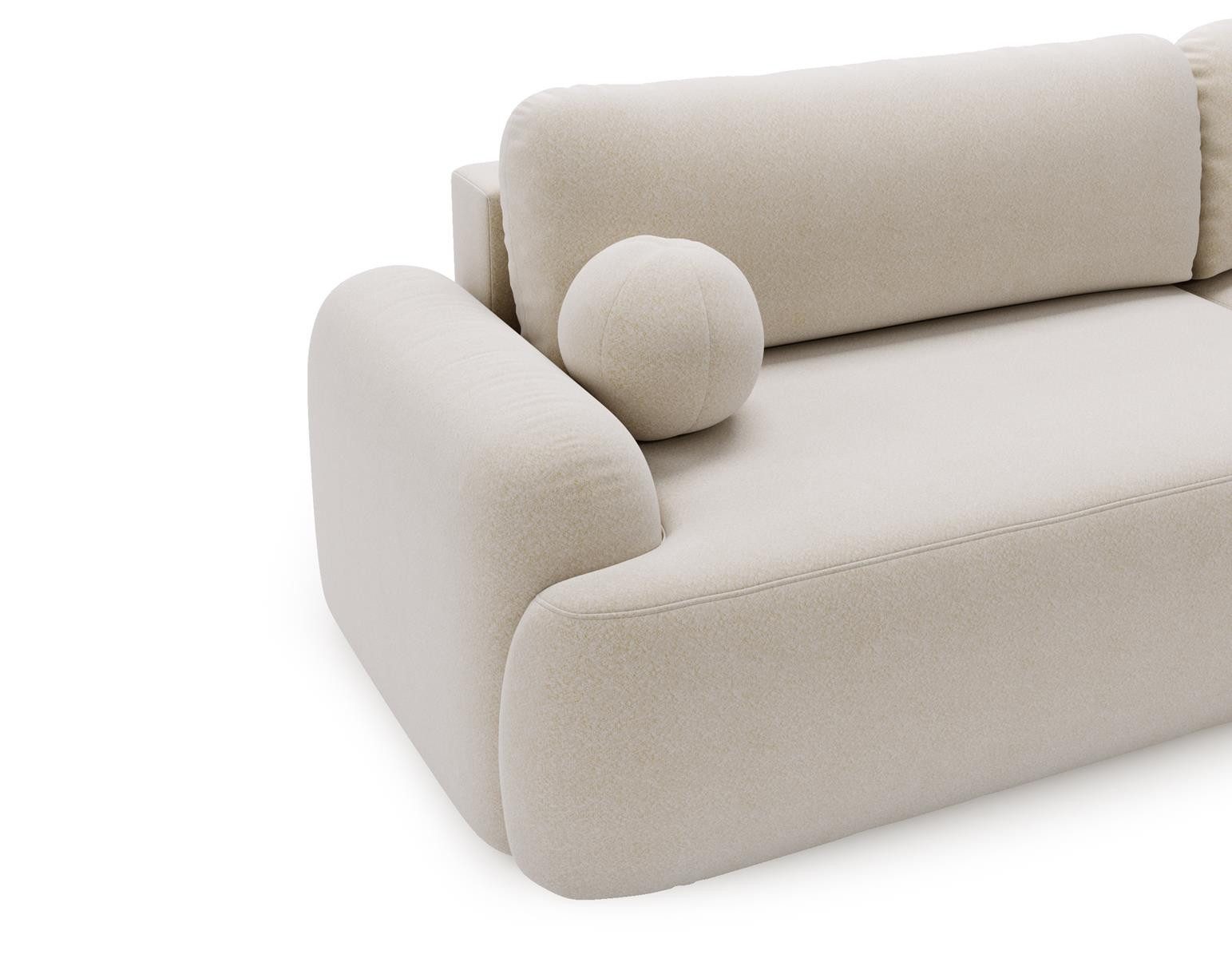 Compleo Ecksofa boucle mit breiter Ottomane günstig online kaufen