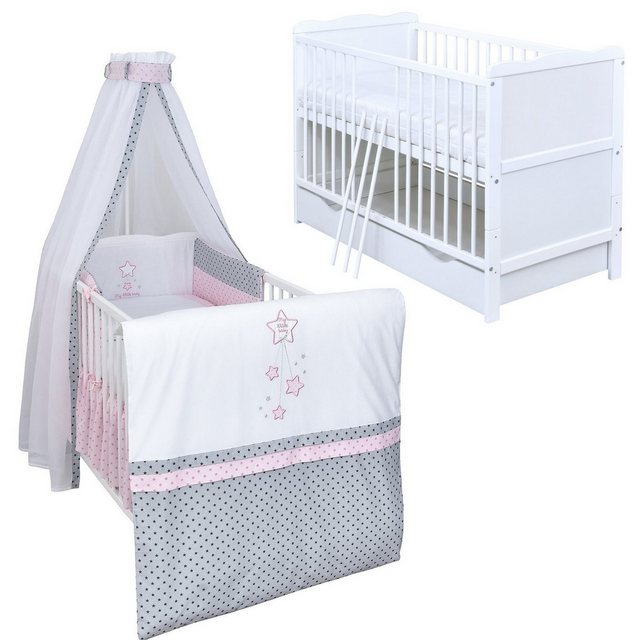 Baby-Delux Komplettbett Babybett Jack Schublade Komplettset, 11-tlg., Kinde günstig online kaufen