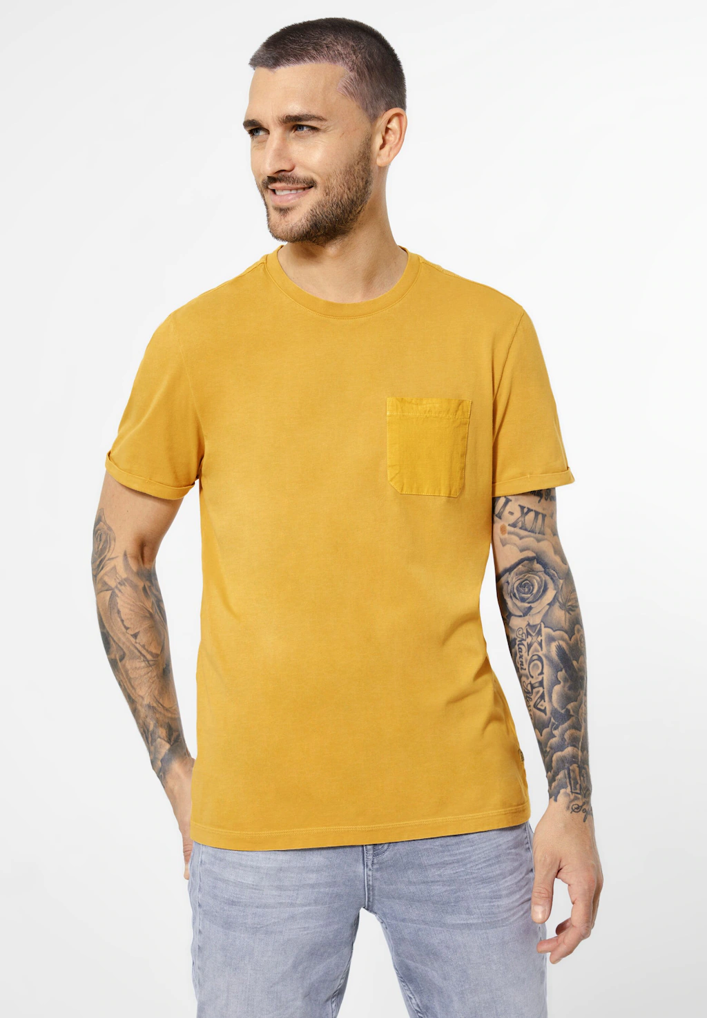 STREET ONE MEN T-Shirt, mit Brusttasche günstig online kaufen