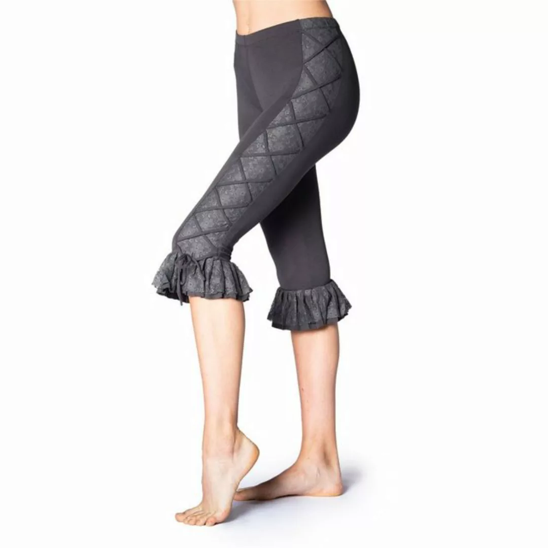 PANASIAM Leggings Goa Leggings ‘Sati‘ mit Schnüroptik und Spitzenrüschen 10 günstig online kaufen