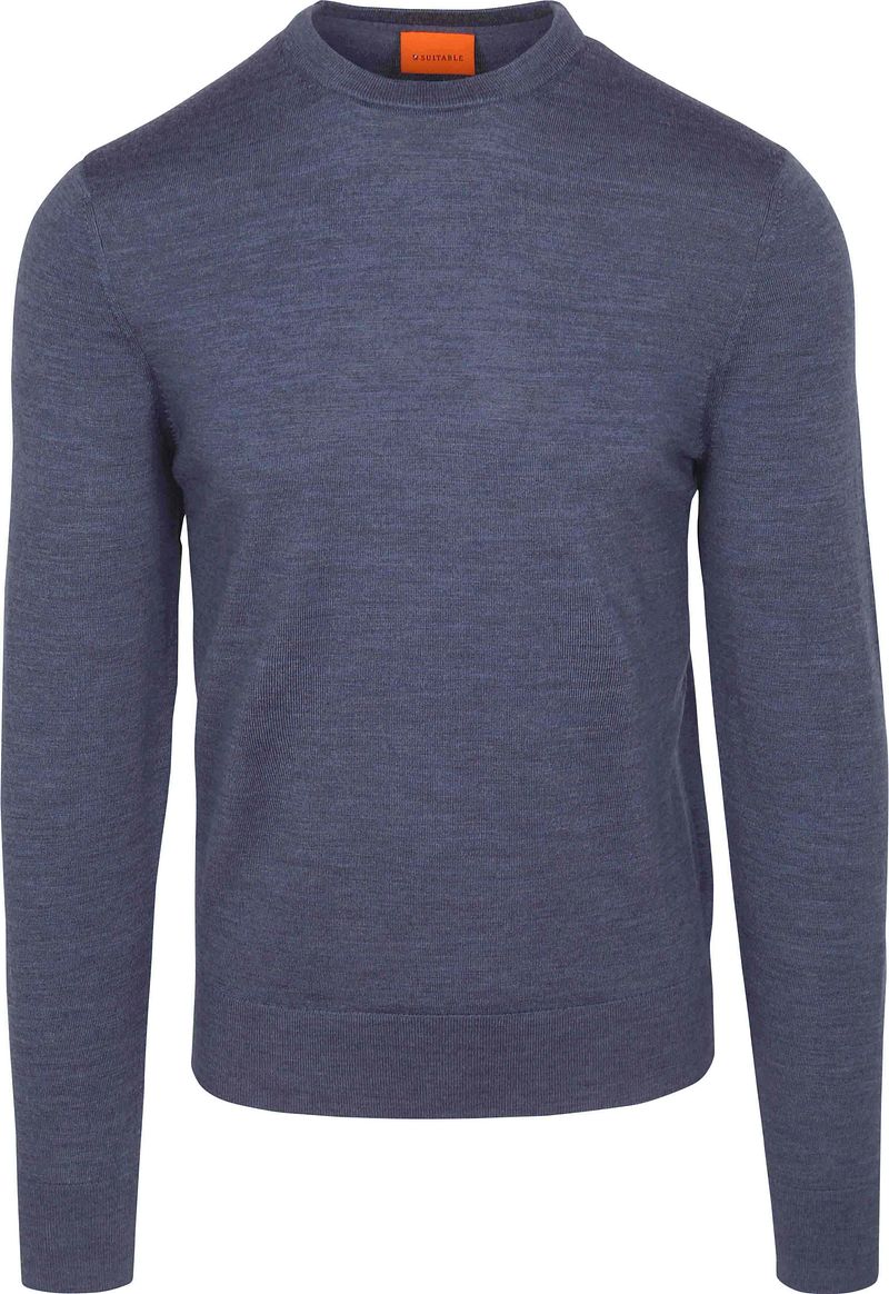 Suitable Merino Pullover Denim Blau - Größe M günstig online kaufen