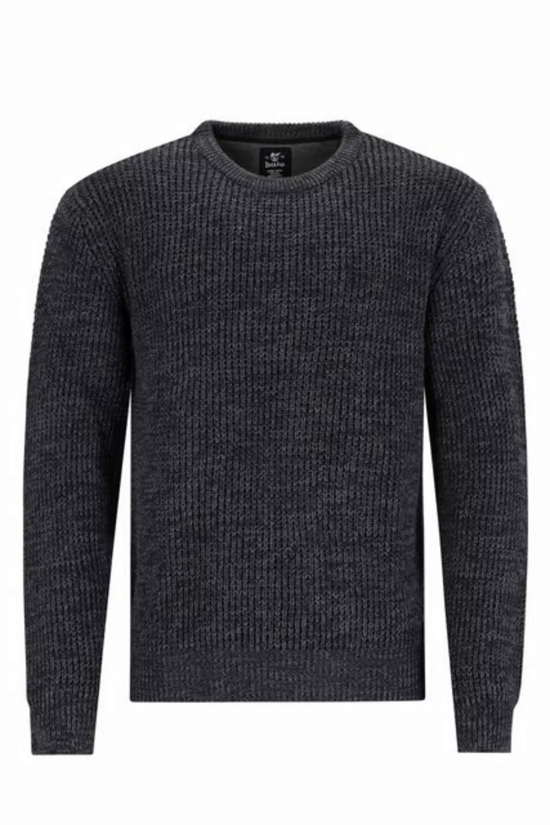 Hajo Strickpullover H Pullover RundhalsMulticolor 100% Baumwolle anthrazitm günstig online kaufen