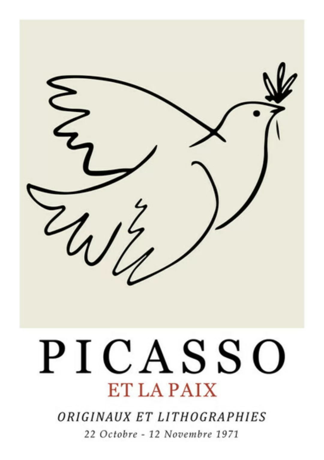 Poster / Leinwandbild - Picasso - Et La Paix günstig online kaufen