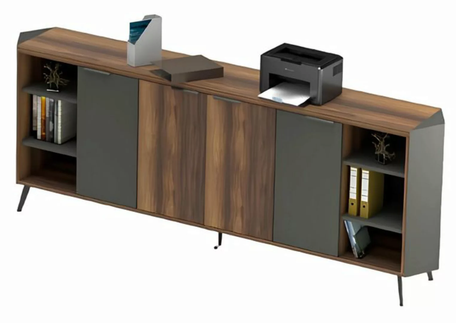 JVmoebel Aktenschrank Braun Aktenschrank Schrank Office Sideboard Ablagekom günstig online kaufen