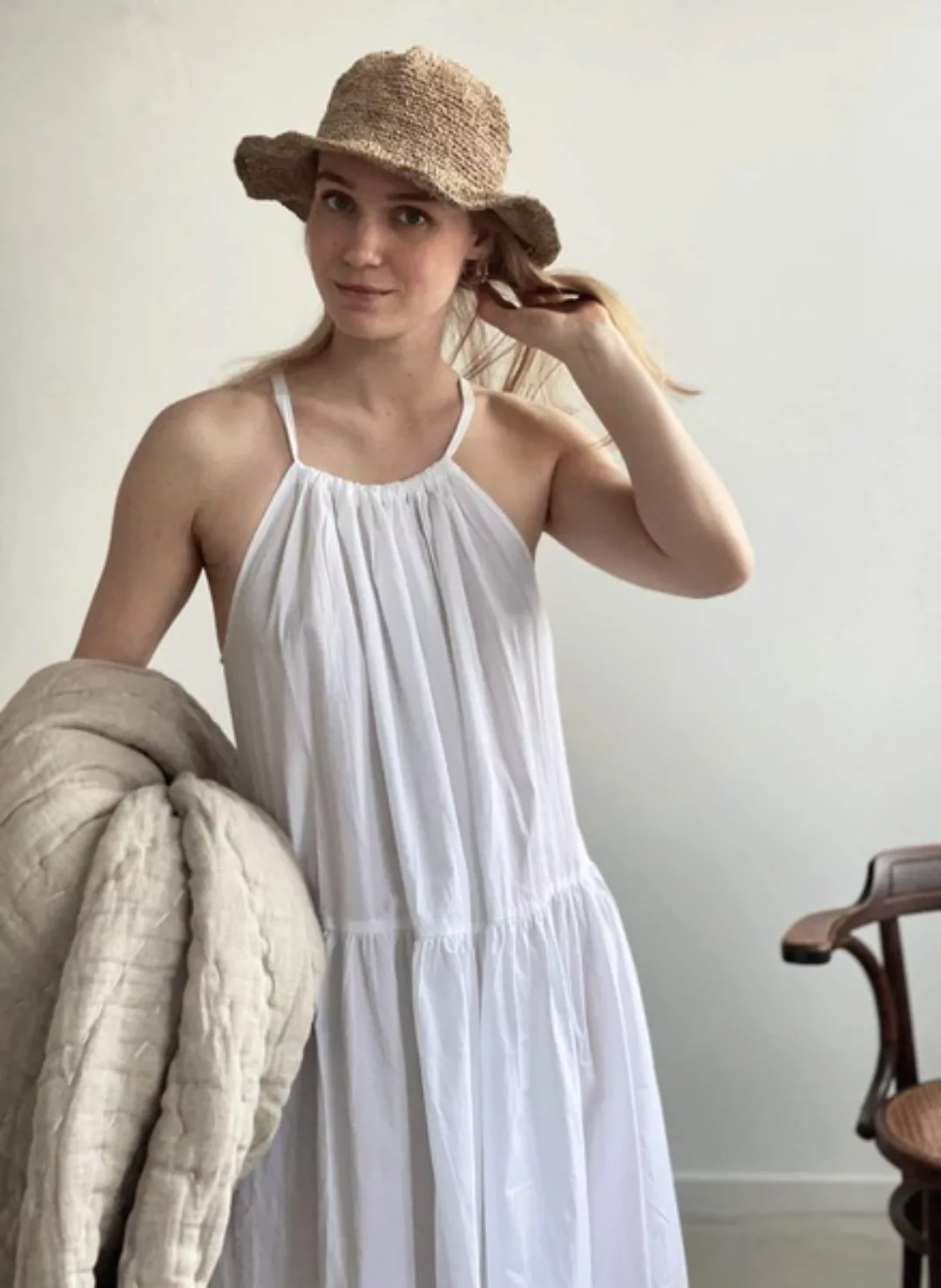 Lina Trägerkleid One Size Aus Popeline Bio Baumwolle günstig online kaufen