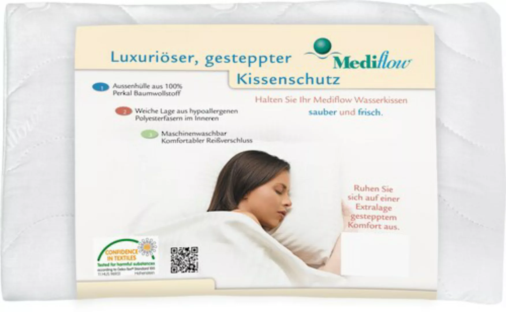 Mediflow Wasserkissen »Mediflow gesteppter Luxus Schonbezug 5020 40x80cm«, günstig online kaufen