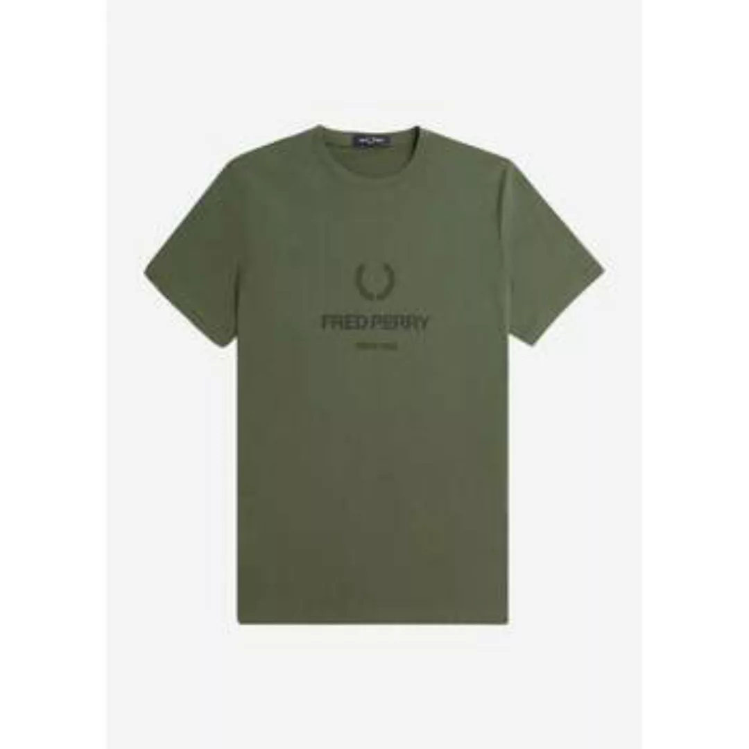 Fred Perry  T-Shirts & Poloshirts Grafik-T-Shirt – Lorbeerkranzgrün günstig online kaufen