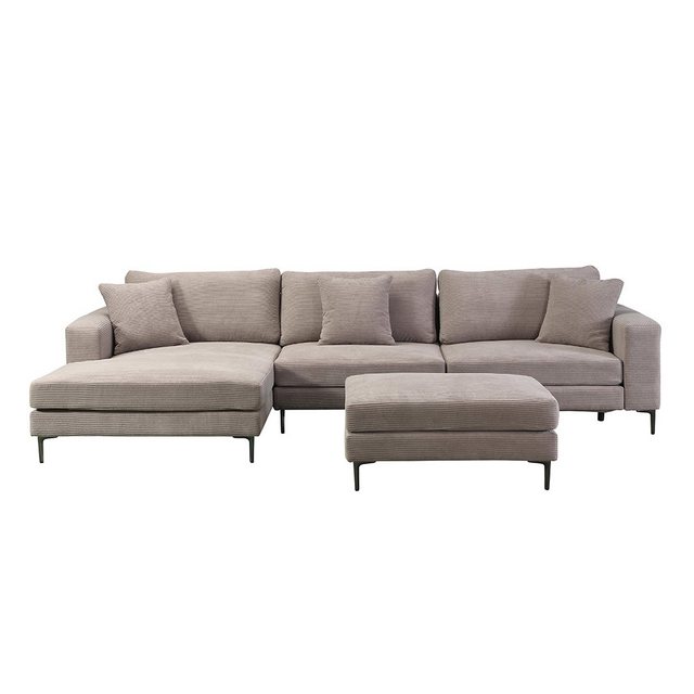 HOME DELUXE Sofa BELLANO Cord - 340 x 188 x 94 cm günstig online kaufen