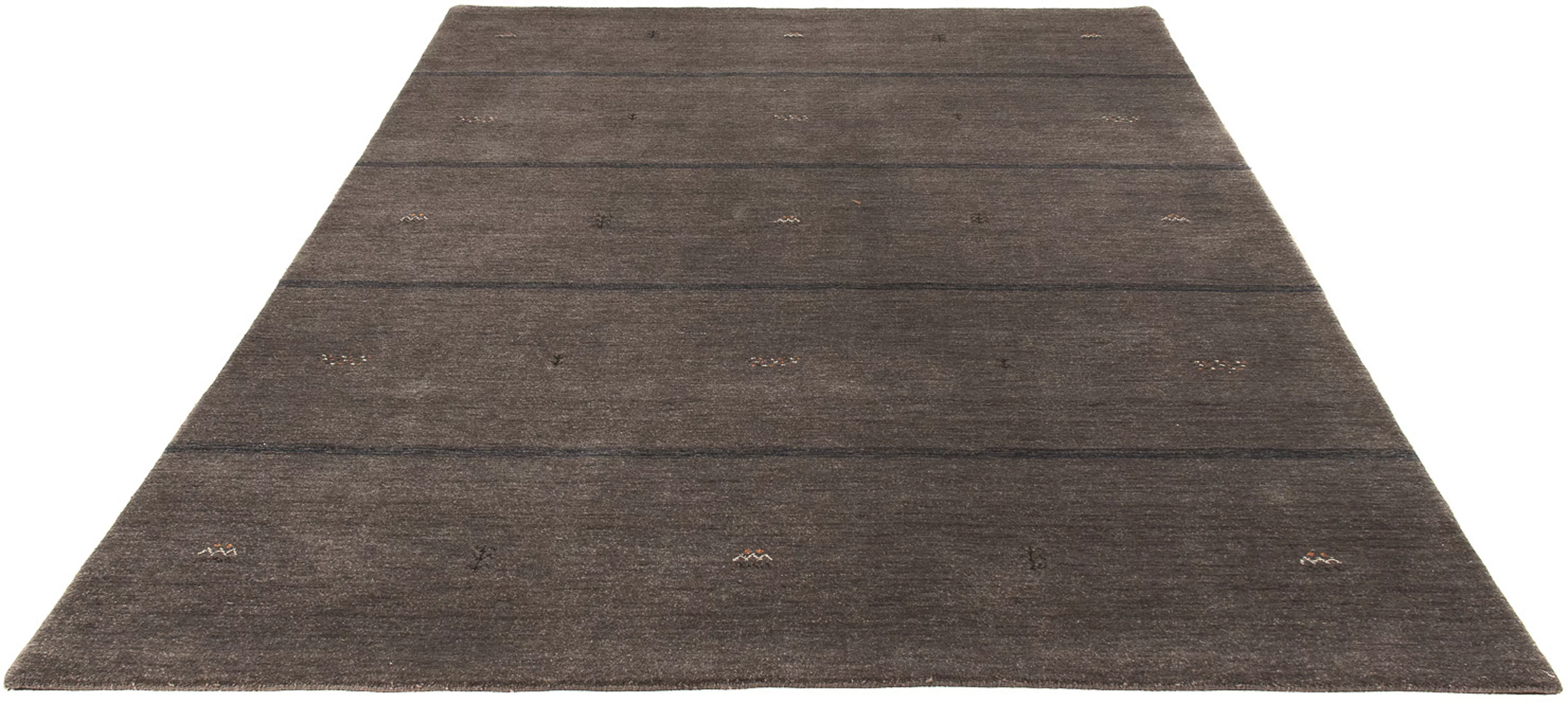 morgenland Wollteppich »Gabbeh - Loribaft Softy - 244 x 173 cm - dunkelbrau günstig online kaufen