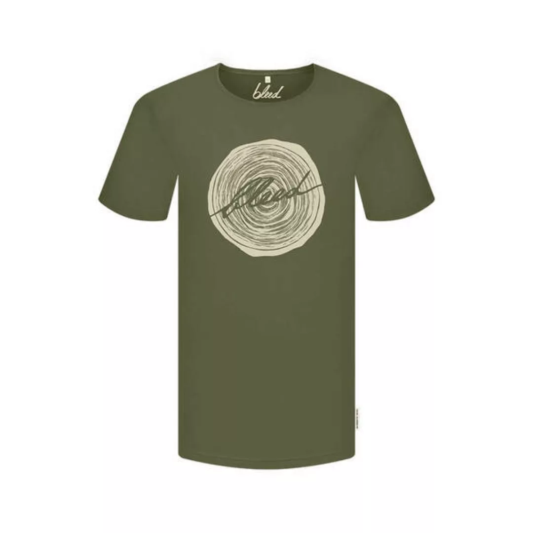 Wood Logo T-shirt Oliv günstig online kaufen