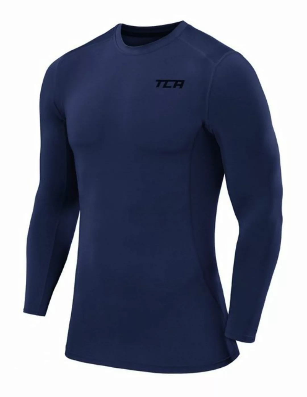 TCA Langarmshirt TCA Herren Langarm Kompressionsshirt Blau (1-tlg) günstig online kaufen
